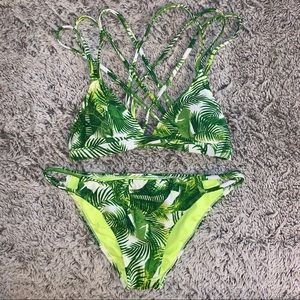 Tropical Leaves Bikini Set